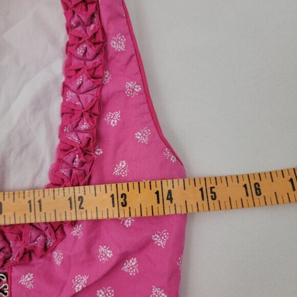 ORIGINAL STEINDL Womens 32 Dress German Dirndl PINK White Floral Oktoberfest - Picture 11 of 16